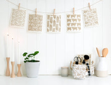 Load image into Gallery viewer, Swedish Dishcloth - Highland Cow - Sand