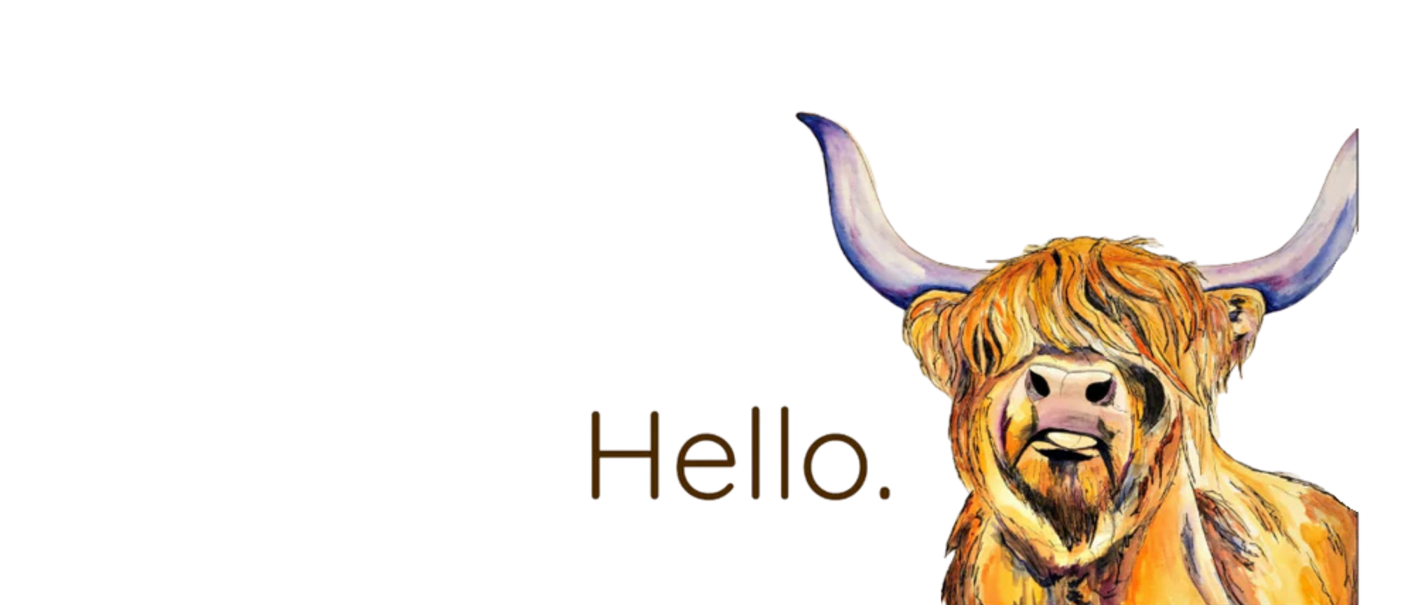 Artwork of Highland Cow