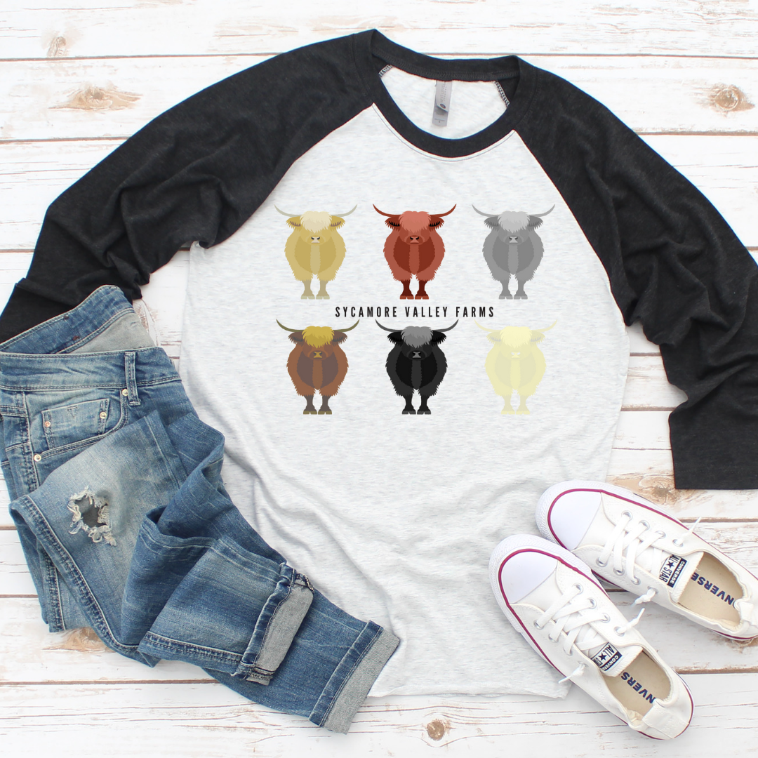 HIGHLAND 3/4 SLEEVE SHIRT - SYCAMORE VALLEY FARMS