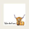 Sticky Notes w/ Highland Cow & "Hair Don't Care" | 50 Sheets