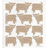 Swedish Dishcloth - Highland Cow - Sand