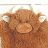 Highland Cow Hot Water Bottle - Brown