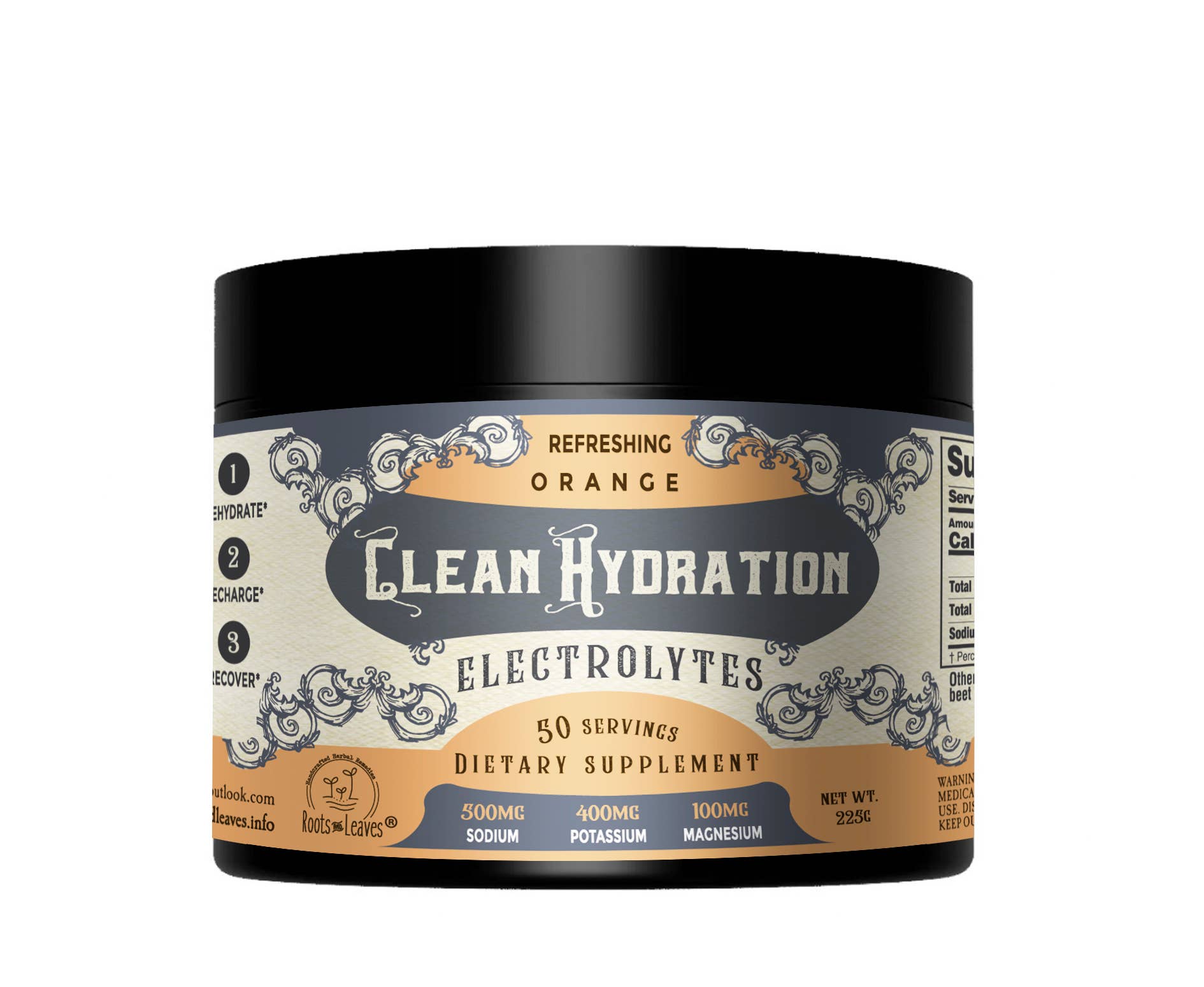 Roots & Leaves Clean Hydration Electrolytes - Orange